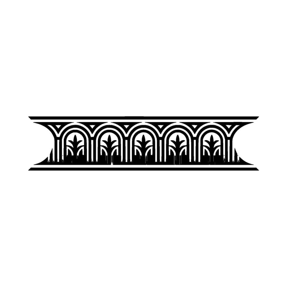 Art Deco Ornament Border, Geometric , Elegant Detail, Texture vector