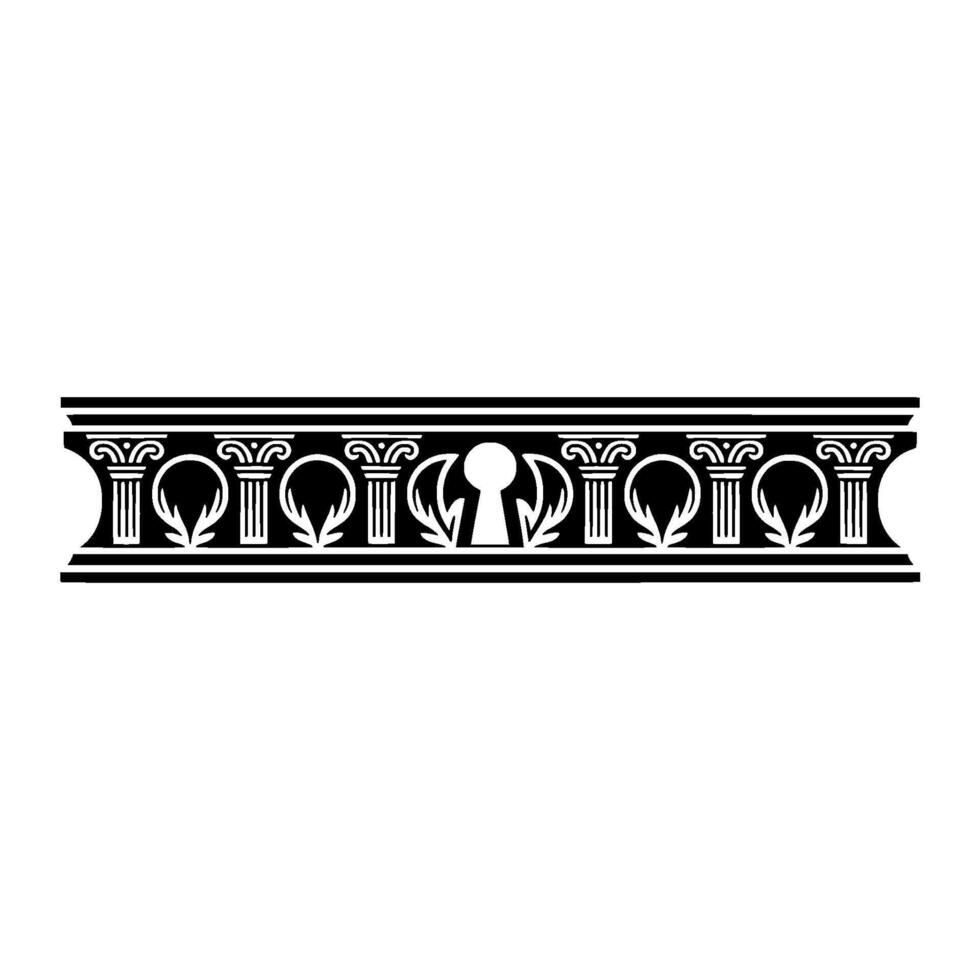 Classical Column Border, Decorative Element, Elegant vector
