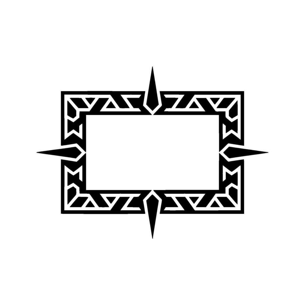 Geometric Frame, Stylized Compass, Minimalist vector