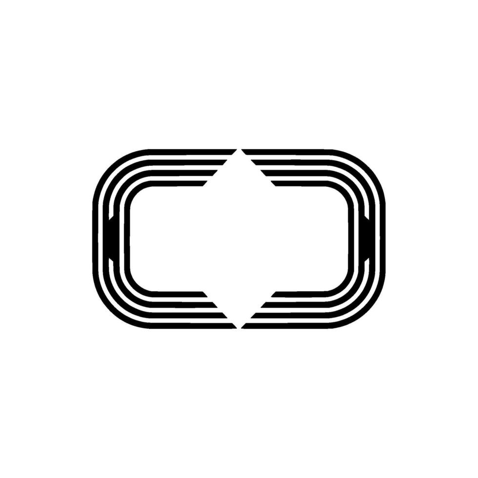 Geometric Loop, Minimalist , Modern Emblem, Abstract vector