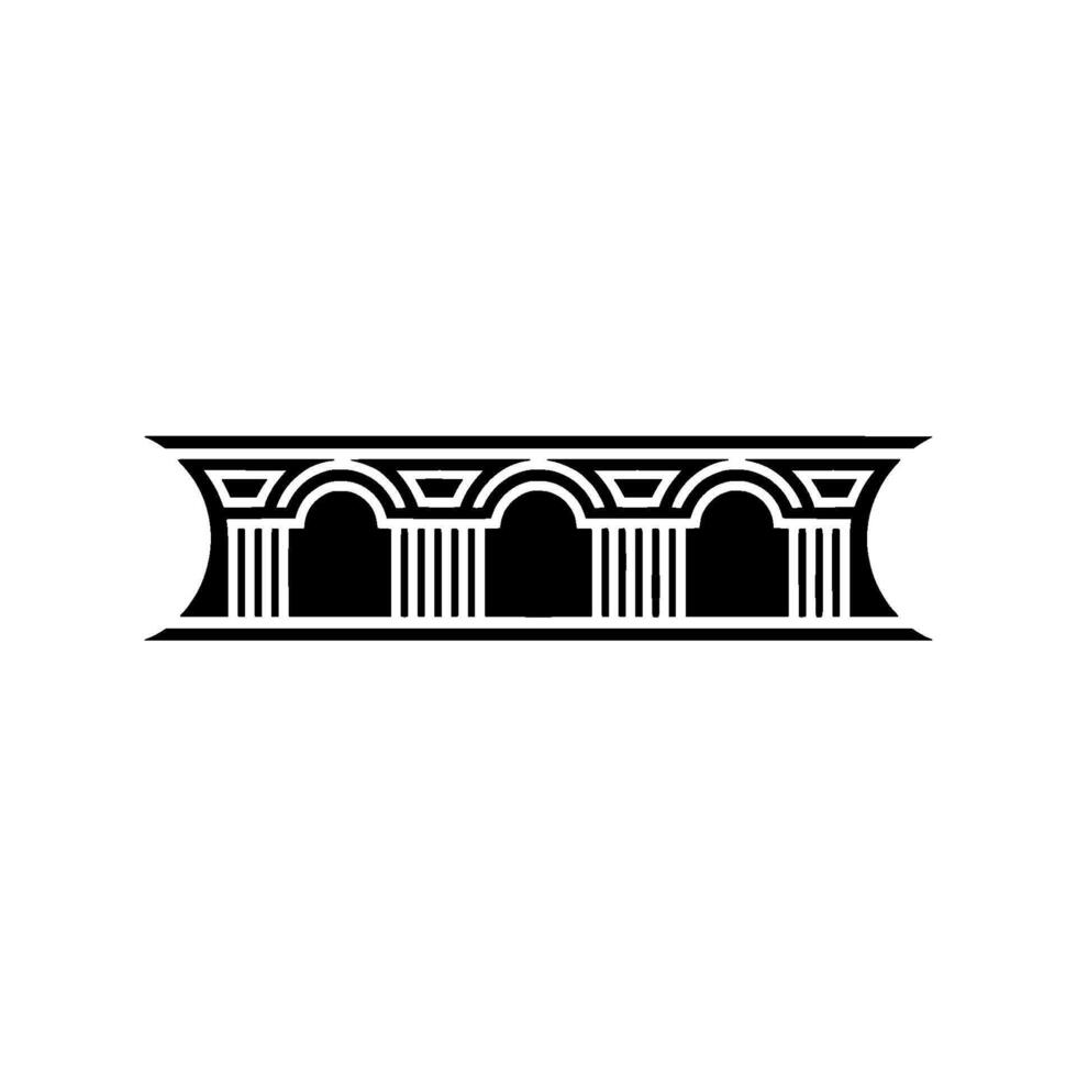Geometric Archway, Minimalist , Architectural Emblem, Outline vector