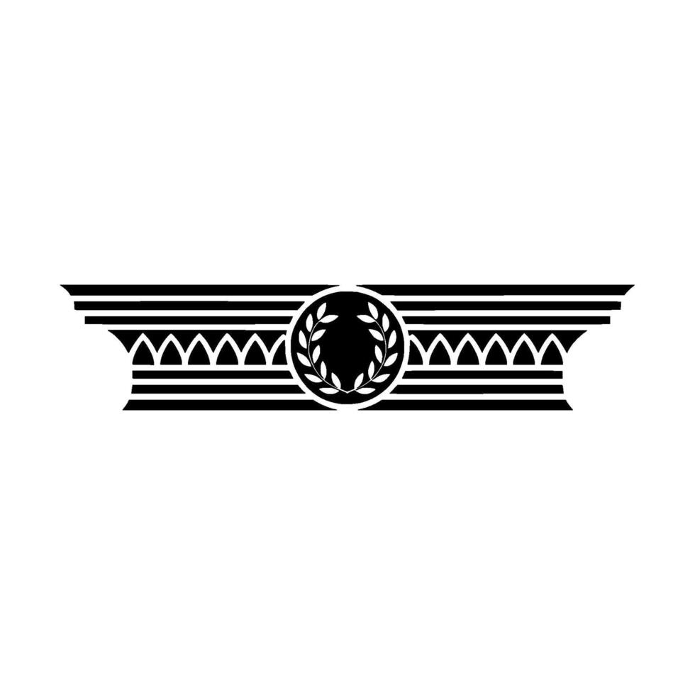 Geometric Laurel Emblem, Vintage , Minimalist vector
