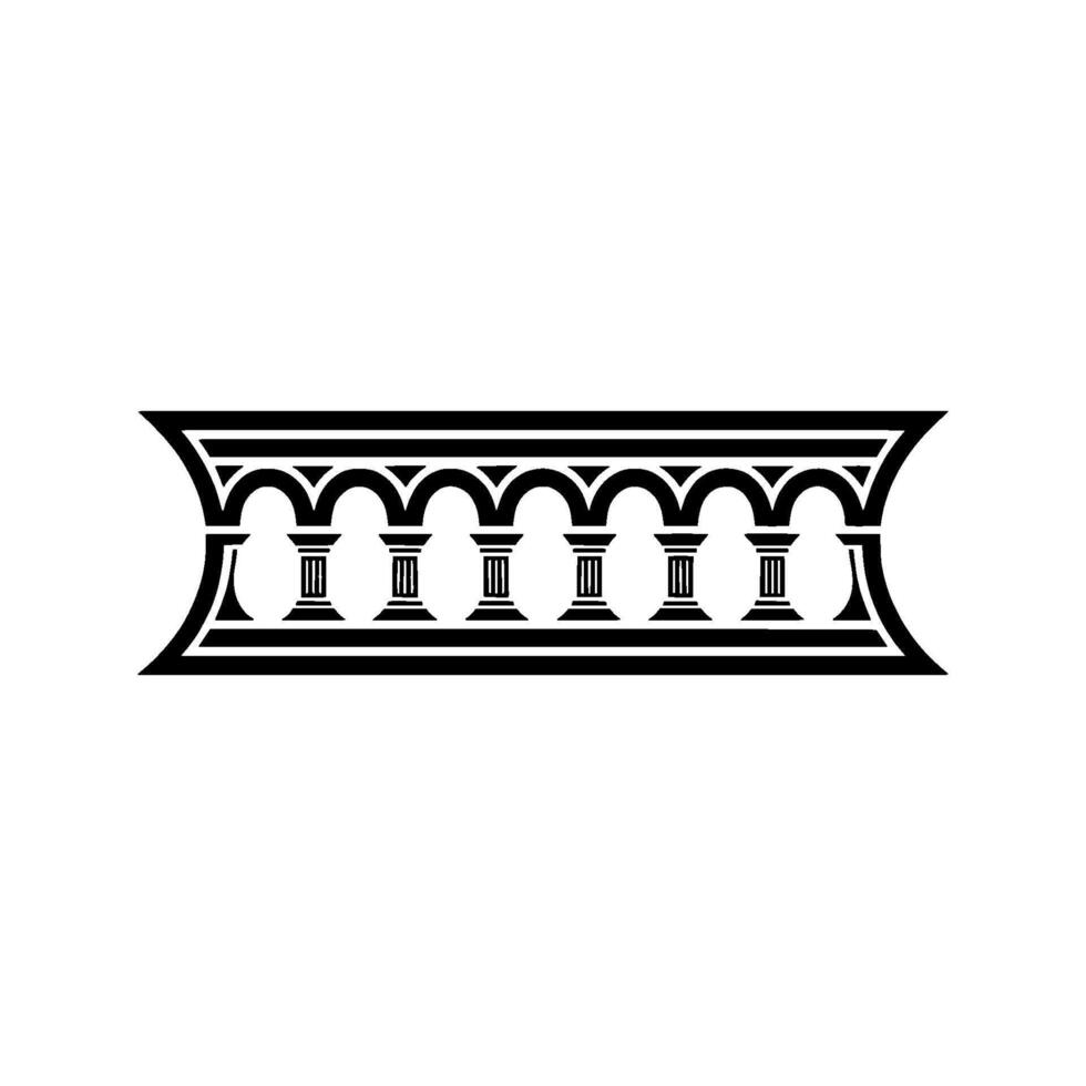 Elegant Column Border, Vintage , Minimalist Illustration vector
