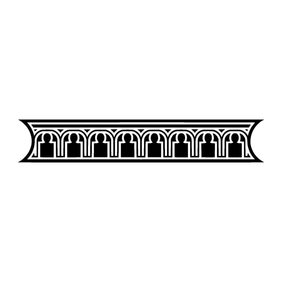 Art Nouveau Decorative Border, Elegant Ornamentation - Ornament vector