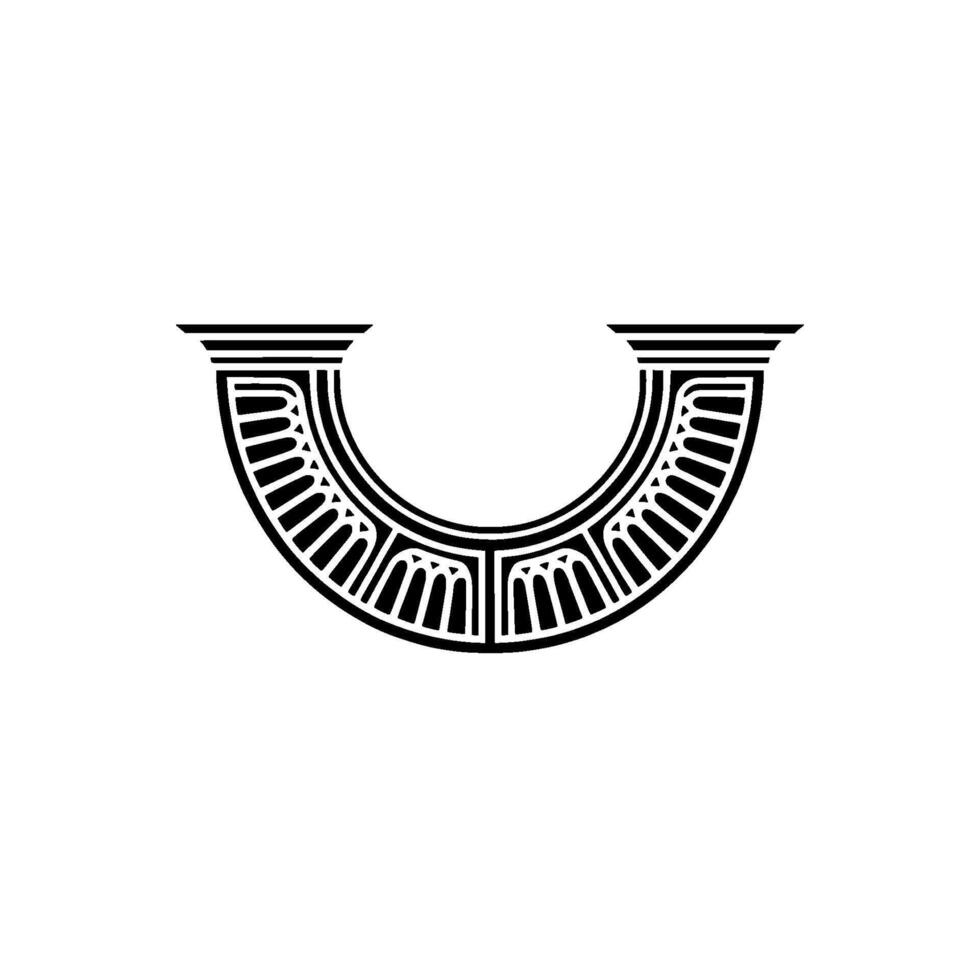 Geometric U Shape, Art Deco Style, Minimalist vector