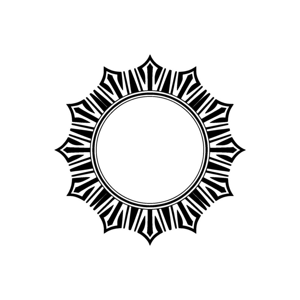 Geometric Sunburst Frame, Art Deco Style vector