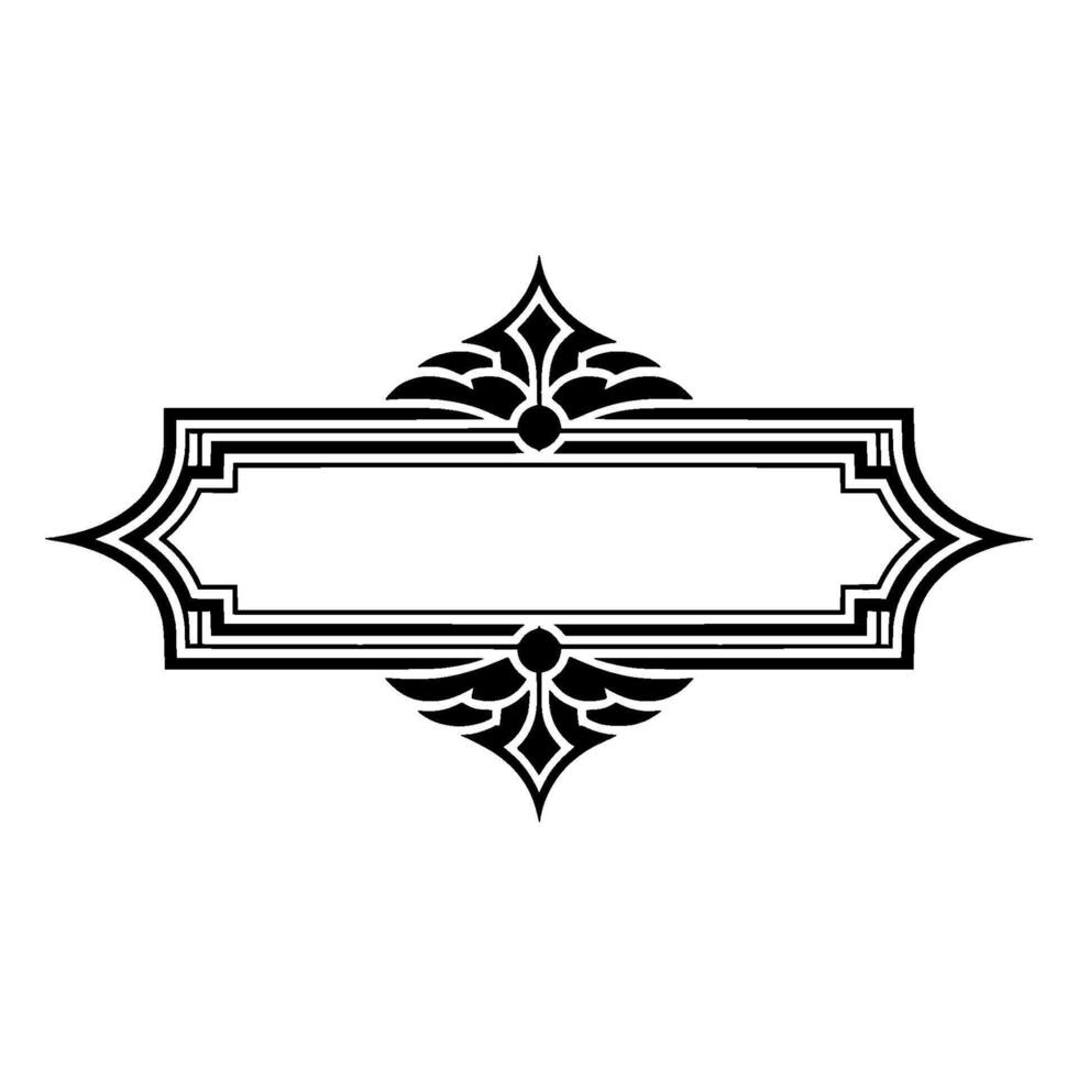 Art Deco Ornamented Banner, Elegant Element vector