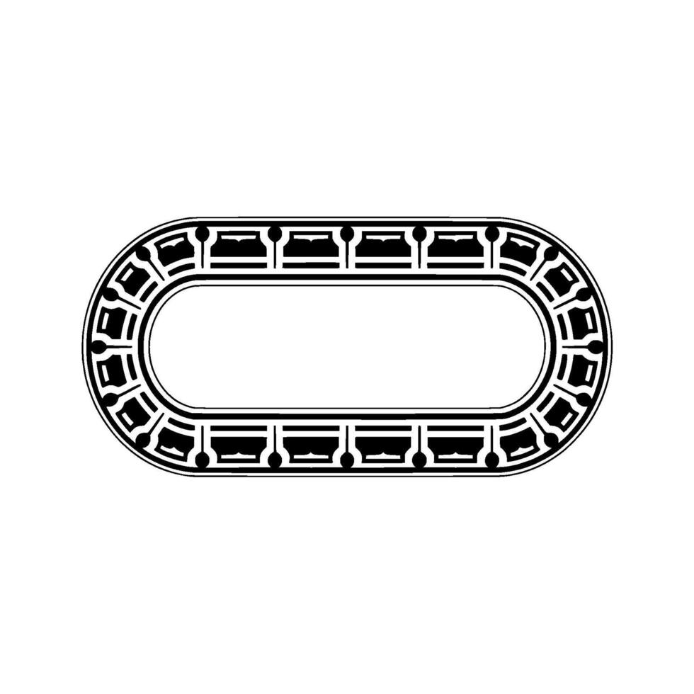 Geometric Track Outline, Minimalist vector