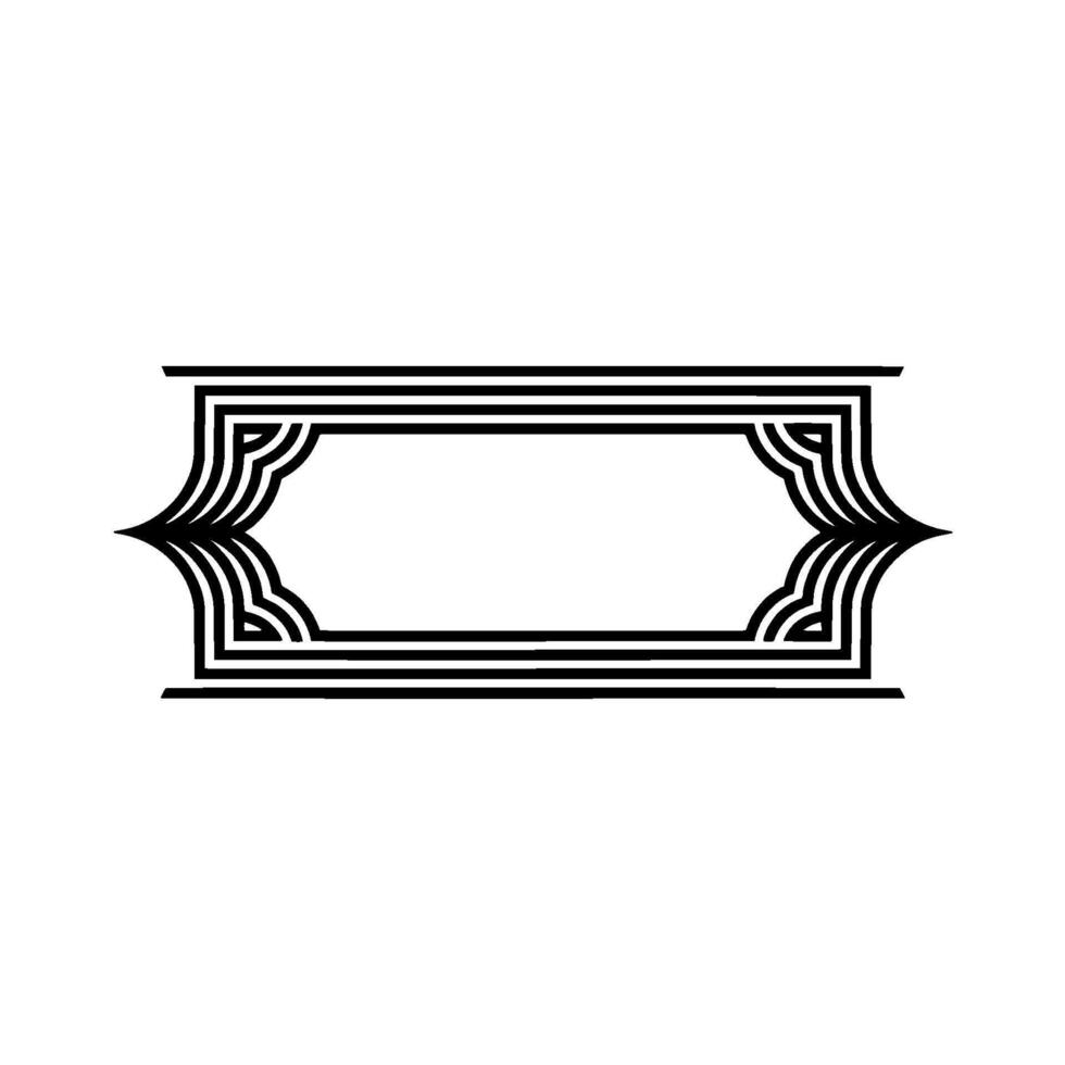 Art Deco Frame, Geometric Ornament, Elegant Border, Vintage, Abstract vector