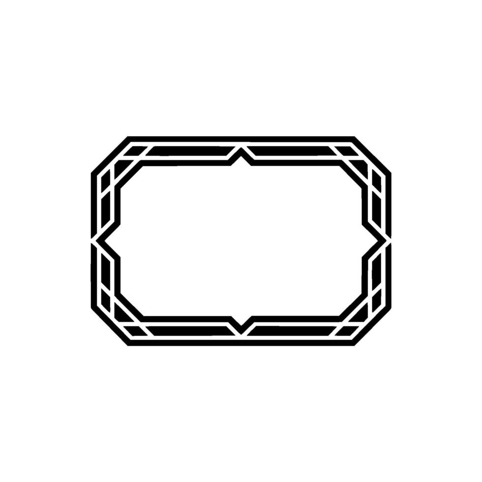 Geometric Deco Frame, Minimalist, alternate version 11 vector