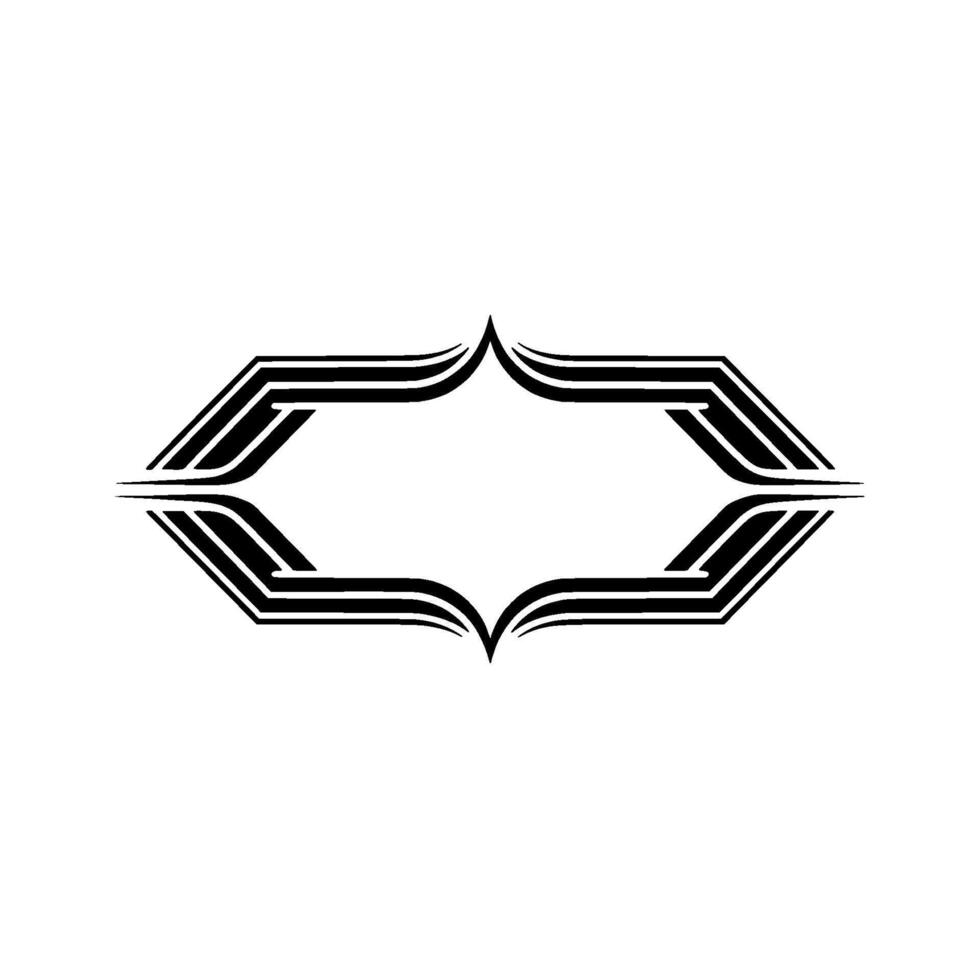 Geometric Tribal Frame, Minimalist, Monoline vector