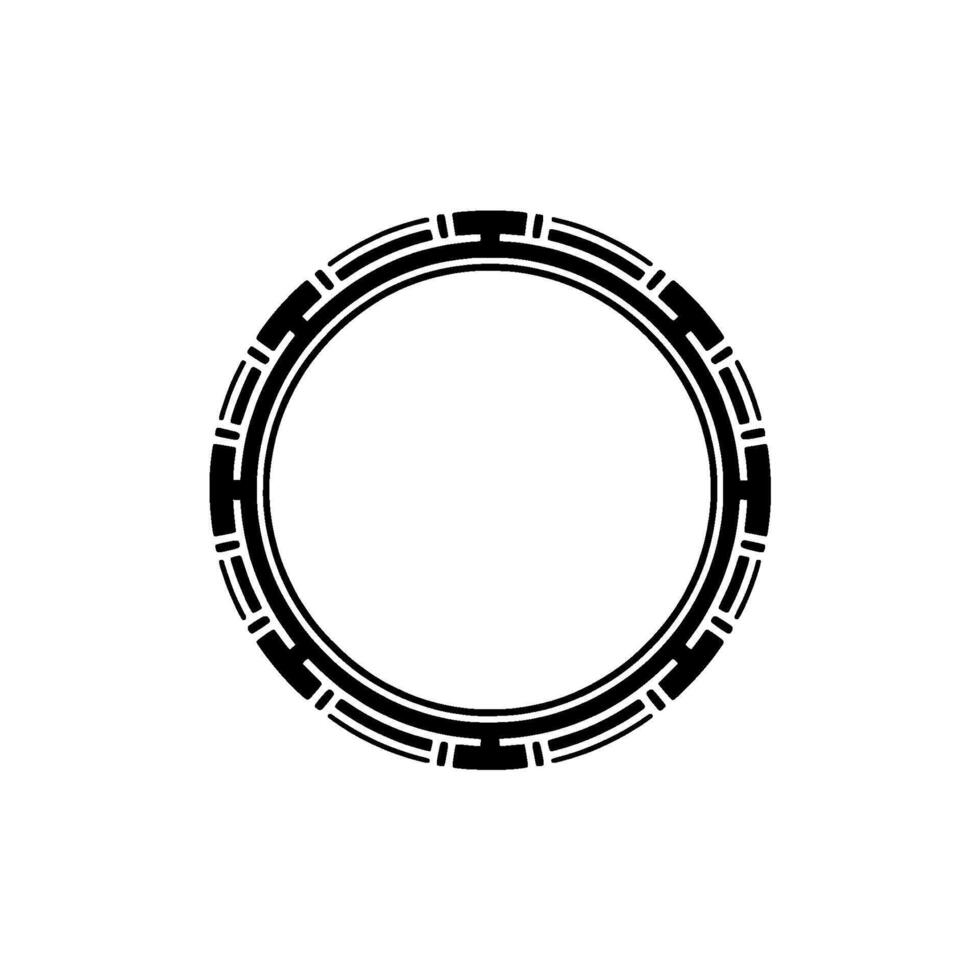 Geometric Circle Frame, Stylized , Minimalist vector