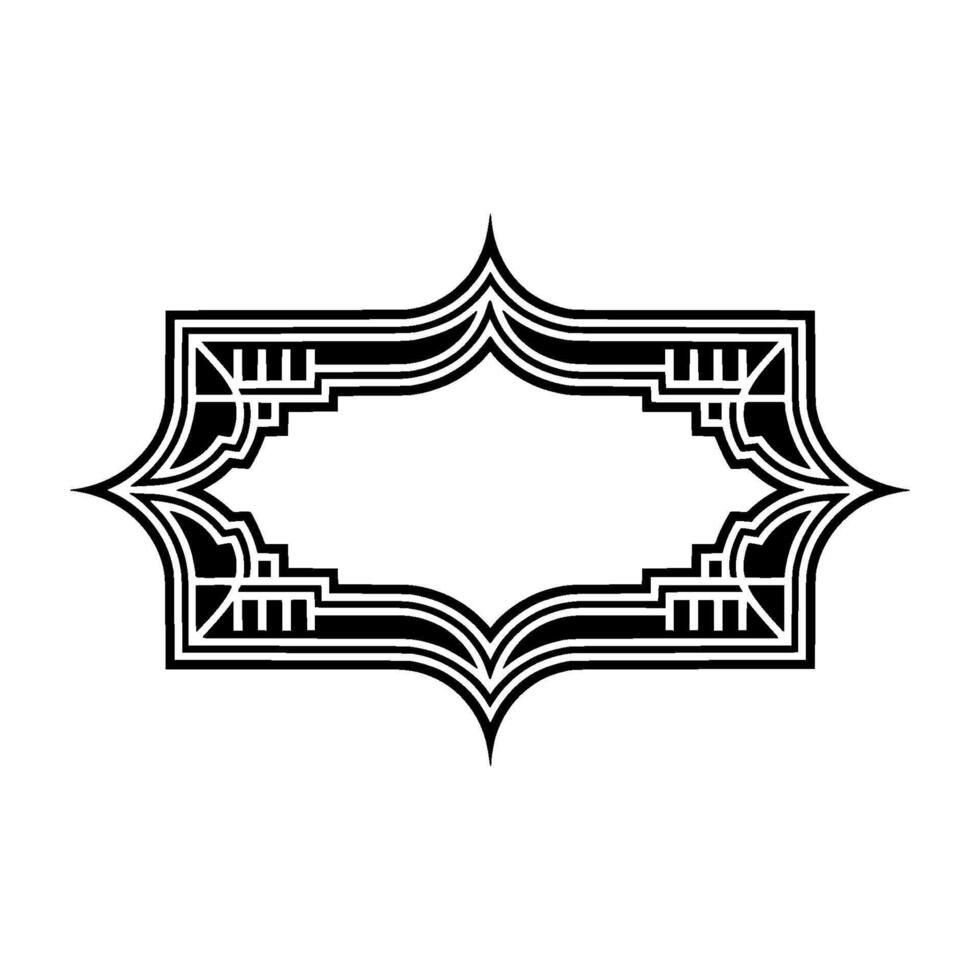 Art Deco Frame, Geometric Ornament, Elegant Border, Vintage - Minimalist vector