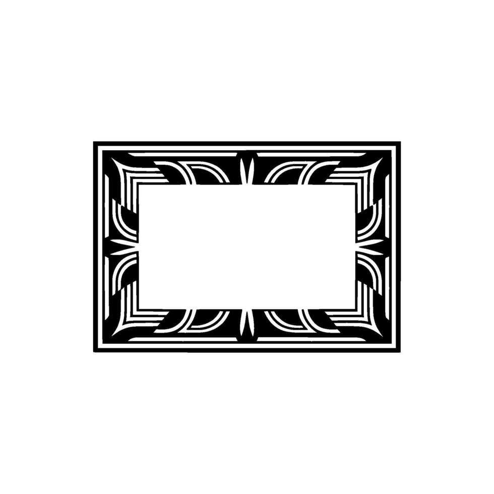 Art Deco Frame, Geometric Elegance, Vintage - Style vector