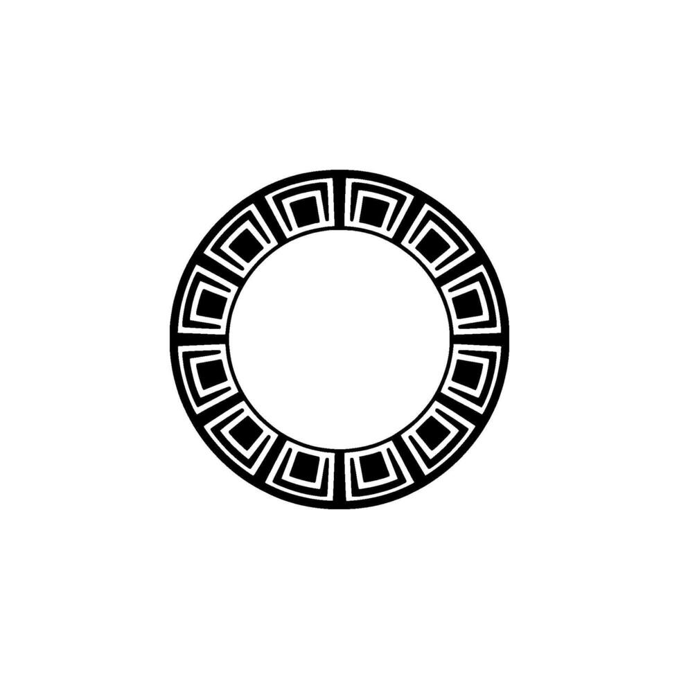 Geometric Circle Emblem, Minimalist , Circular Motif - Template vector