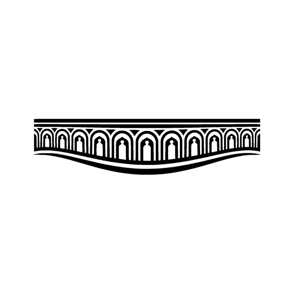 Art Deco Wave Border, Geometric Ornamentation - Ornament vector