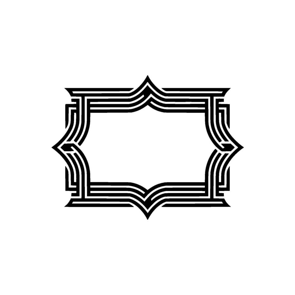 Art Deco Border, Geometric , Elegant Frame, Minimalist Style vector