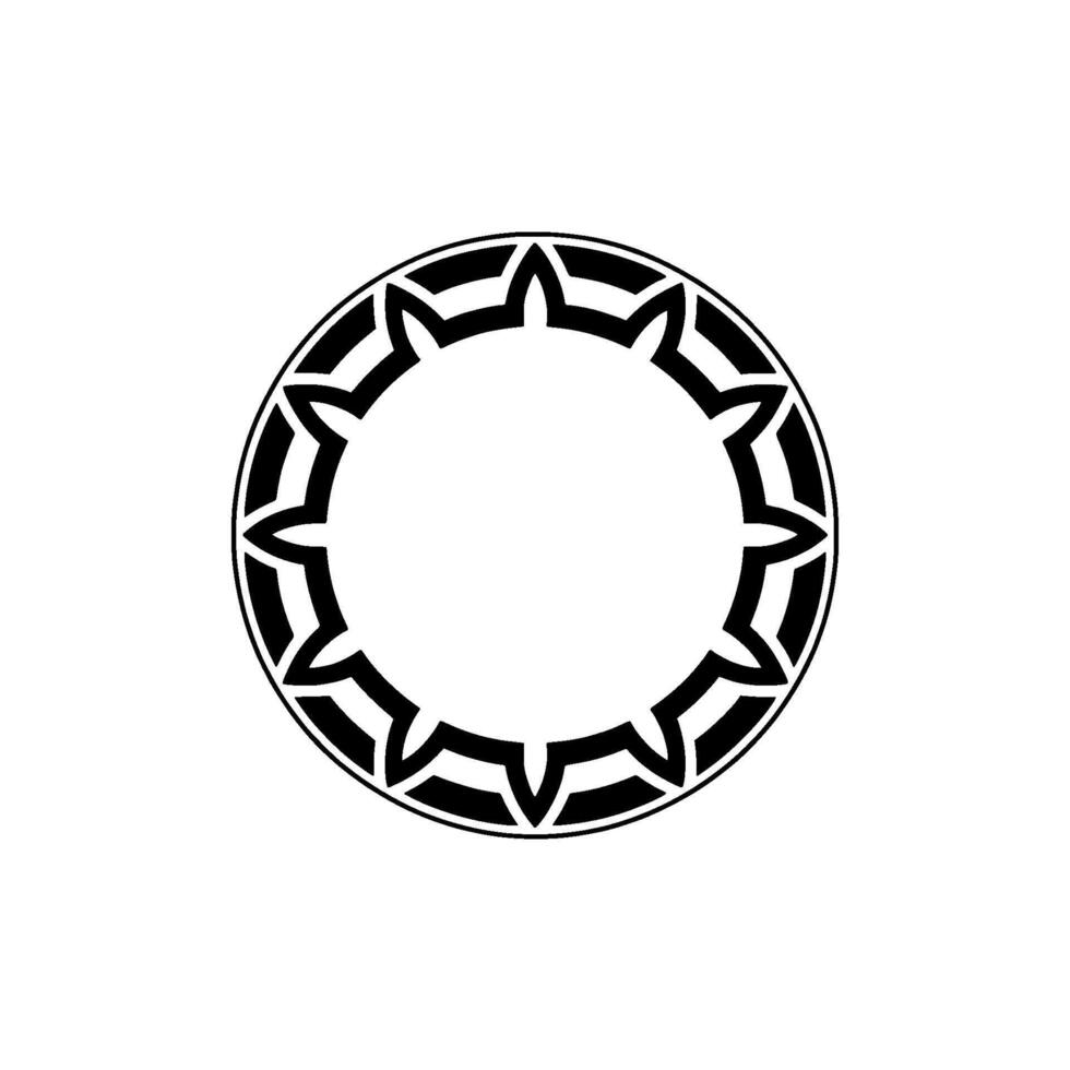 Geometric Tribal Circle, Minimalist, Round vector