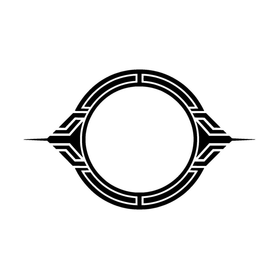 Geometric Tribal Circle, Futuristic Element vector
