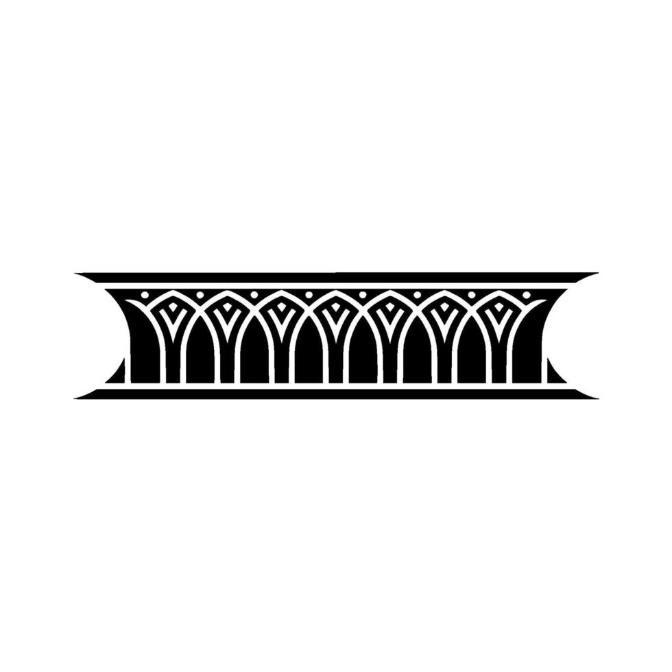 Art Deco Geometric Border, Elegant Ornamentation vector