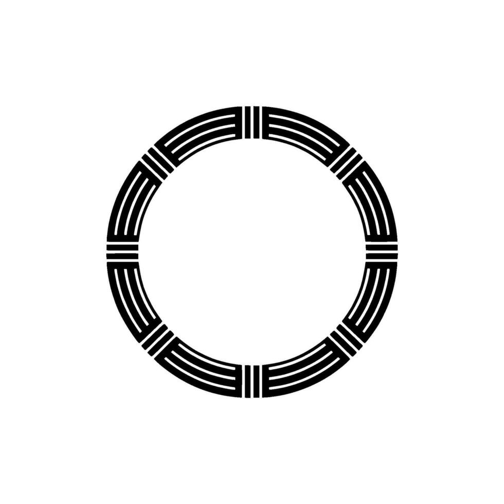 Minimalist Circular Emblem, Geometric , Modern - Flat vector