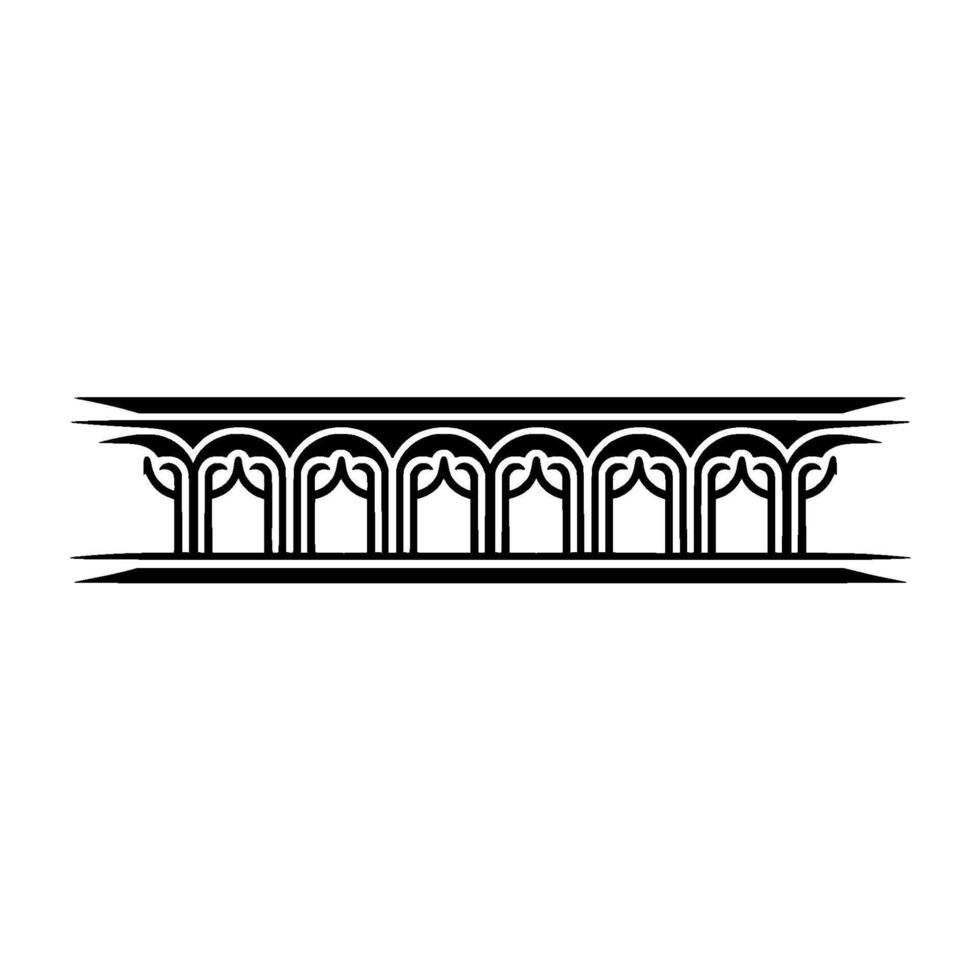 Art Deco Ornament Border, Elegant Linear - Artdeco vector