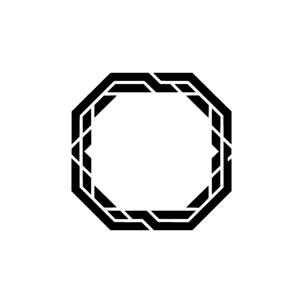 Geometric Octagon Frame, Minimalist , Modern Abstract vector