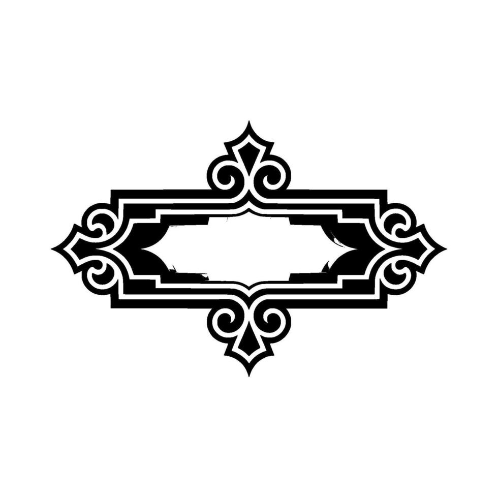 Ornate Black Frame, Gradient Fill, Decorative Border vector