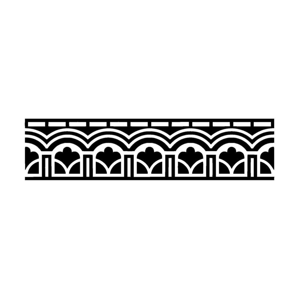 Art Deco Border, Geometric Ornament, Vintage - Linear vector