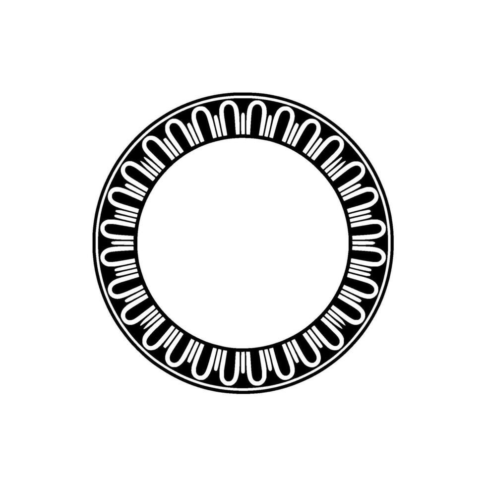 Minimalist Circular Frame, Geometric Ornamentation vector
