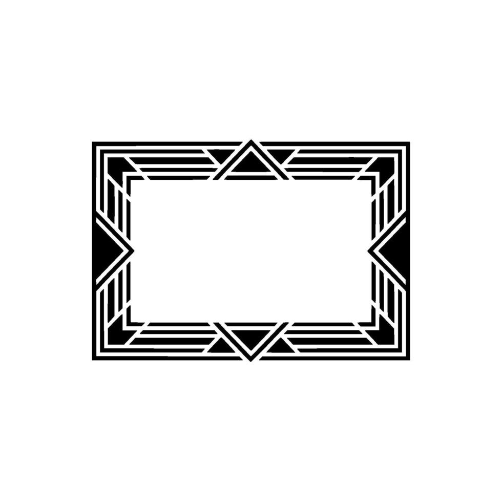 Geometric Deco Frame, Elegant Border, Vintage - Luxury vector
