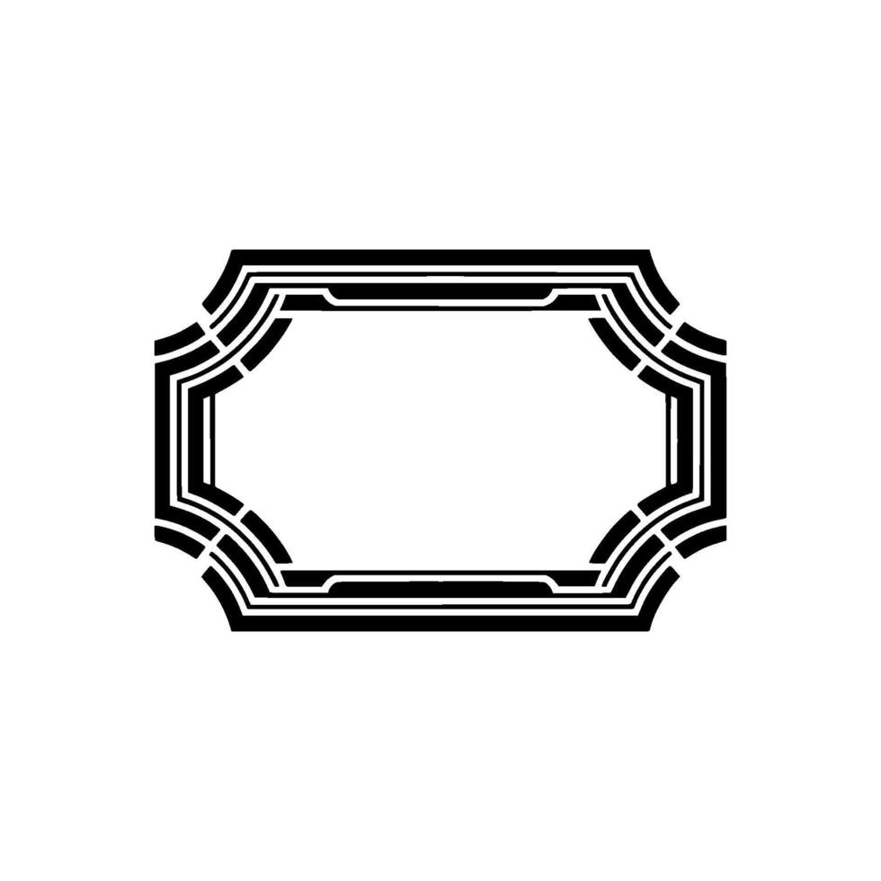 Geometric Deco Frame, Minimalist , Elegant Border, Artwork vector
