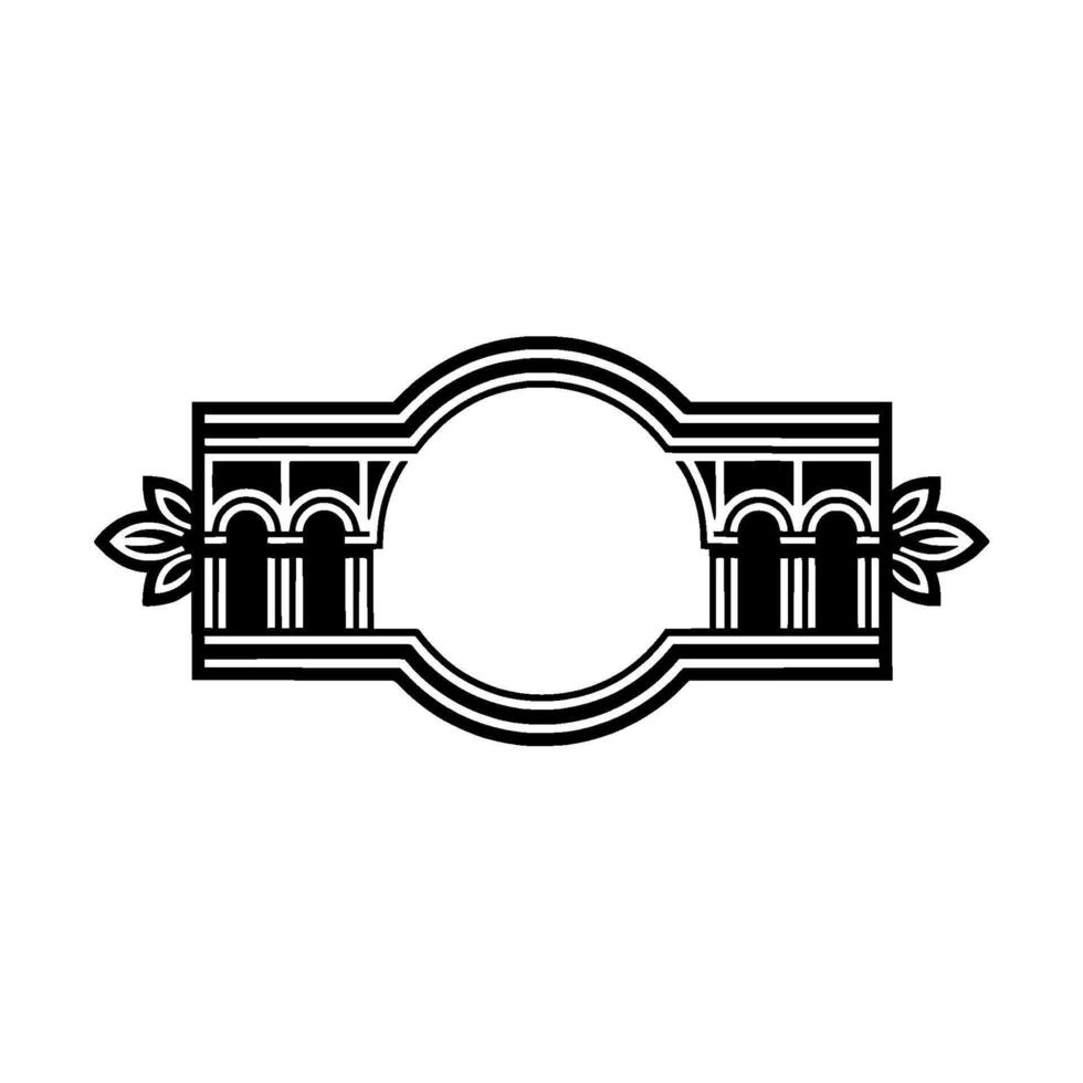 Art Deco Archway Emblem, Minimalist - Geometric vector