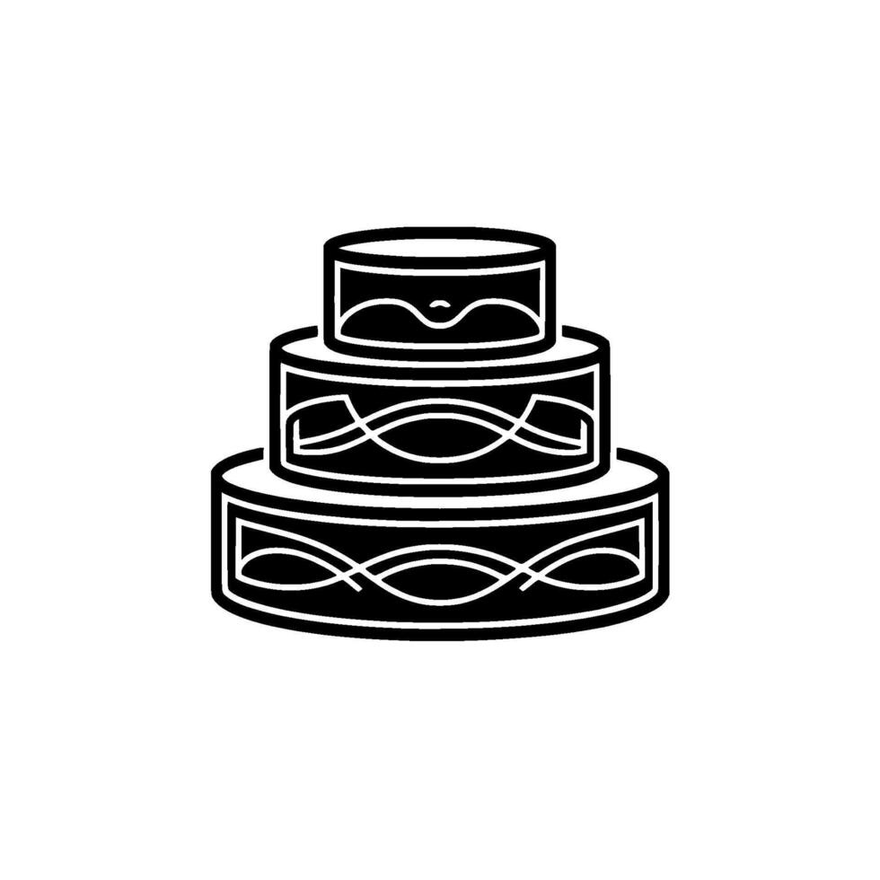 Elegant Tiered Cake Minimalist Celebration vector