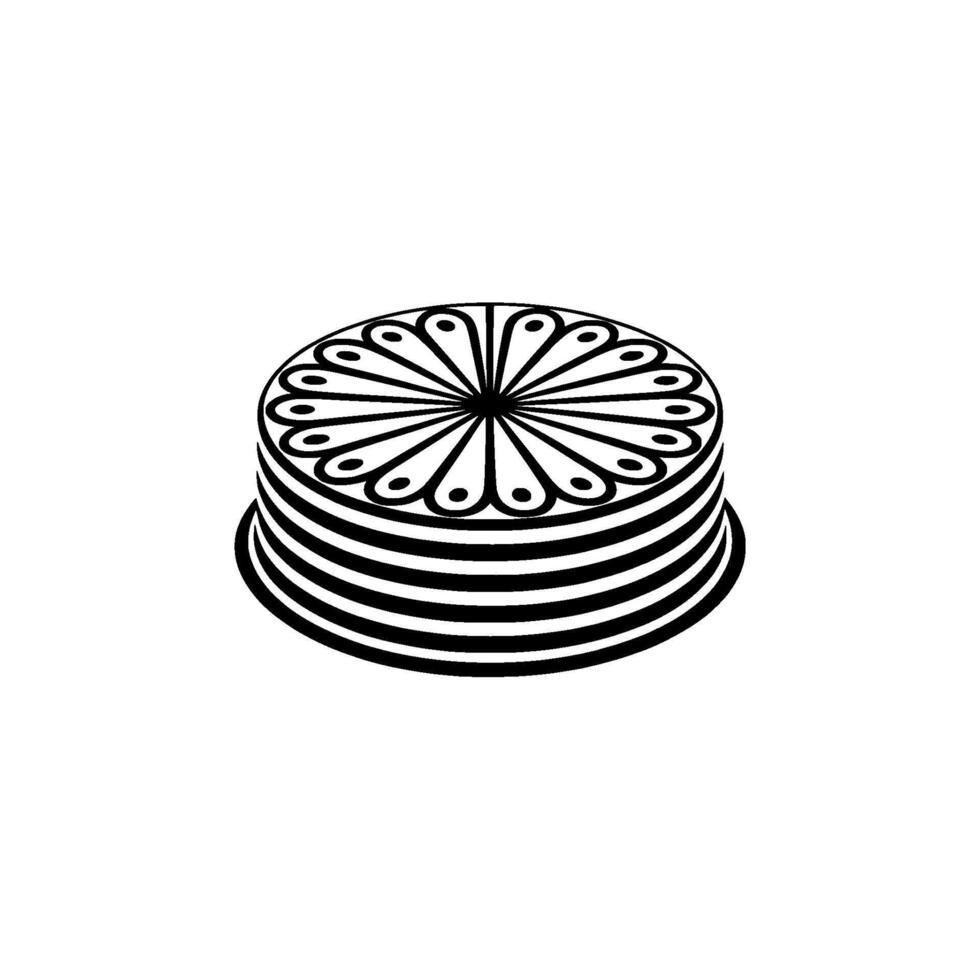 Geometric Citrus Stack - Minimalist vector