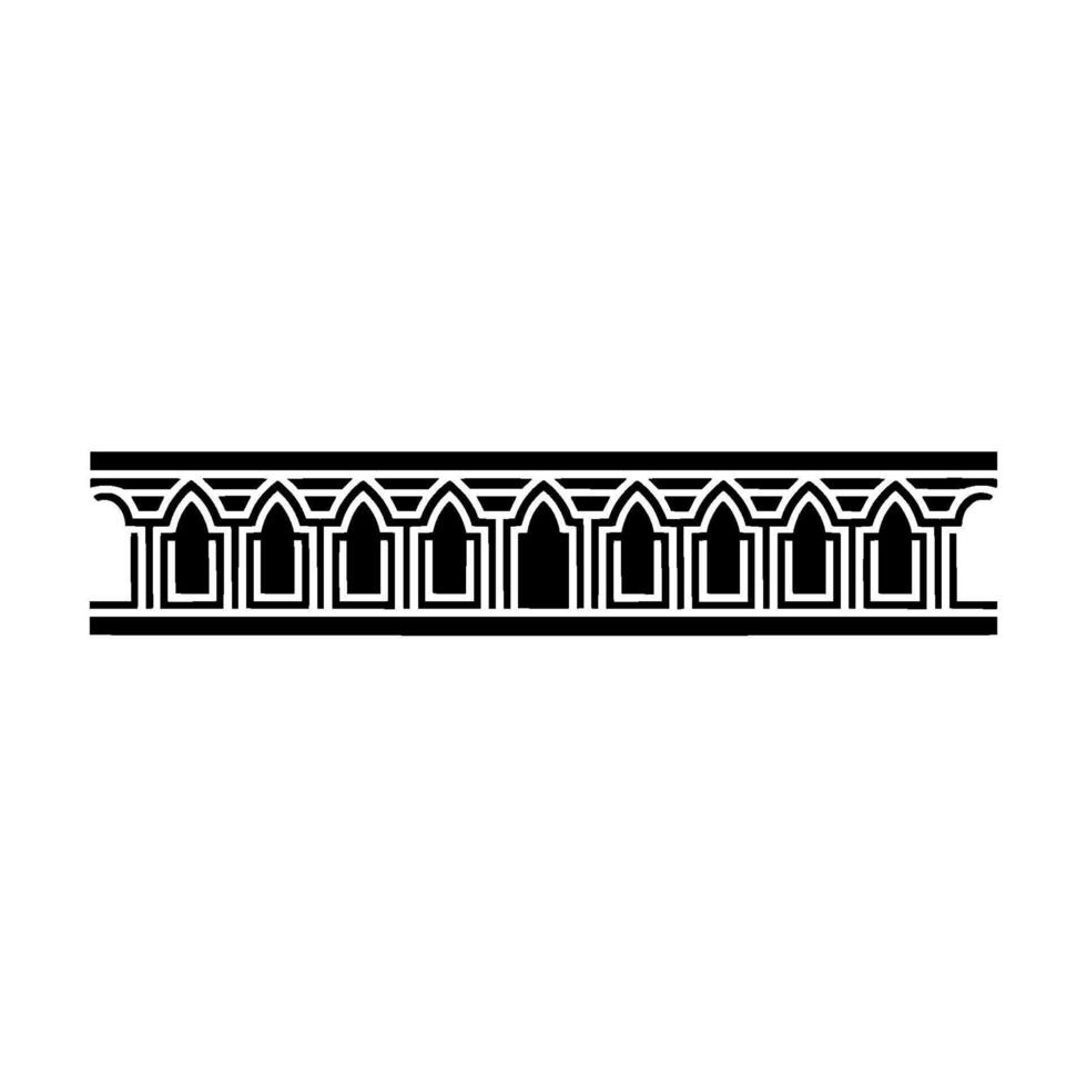 Geometric Deco Border, Elegant Ornamentation, Vintage, Pattern vector
