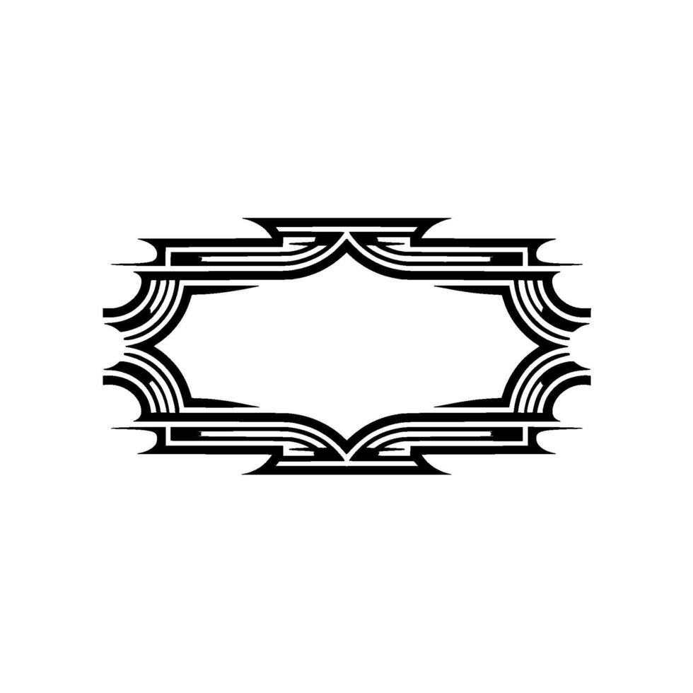 Geometric Deco Frame, Elegant Border, Minimalist - Modern vector