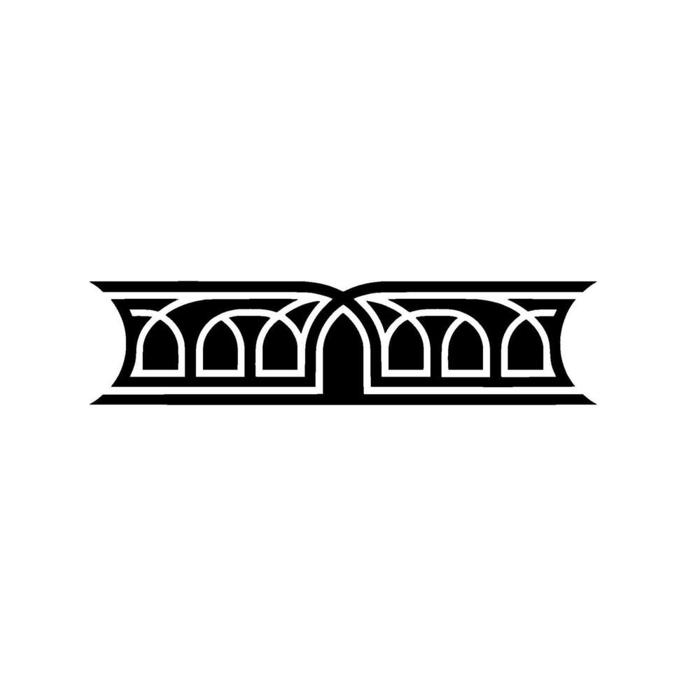 Intricate Celtic Arch Ornament, Vintage vector
