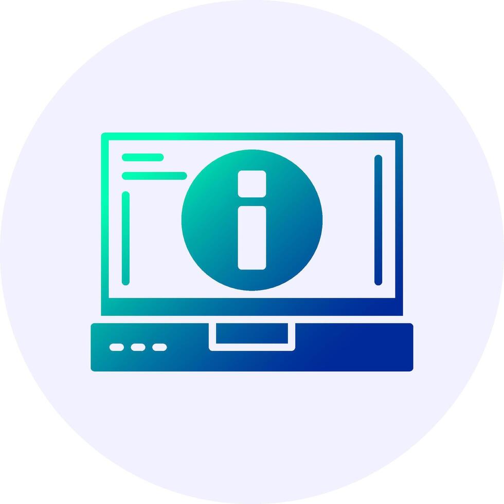 Info Laptop Interface Icon Minimal Style vector