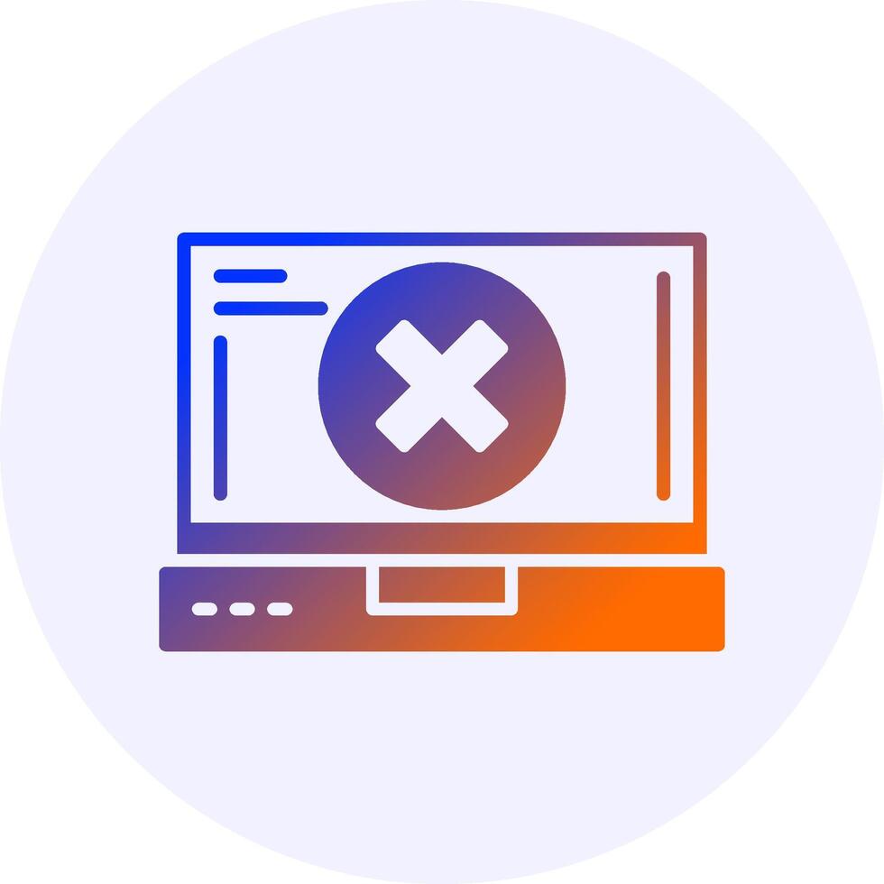 Close Laptop Interface Icon Minimal Style vector
