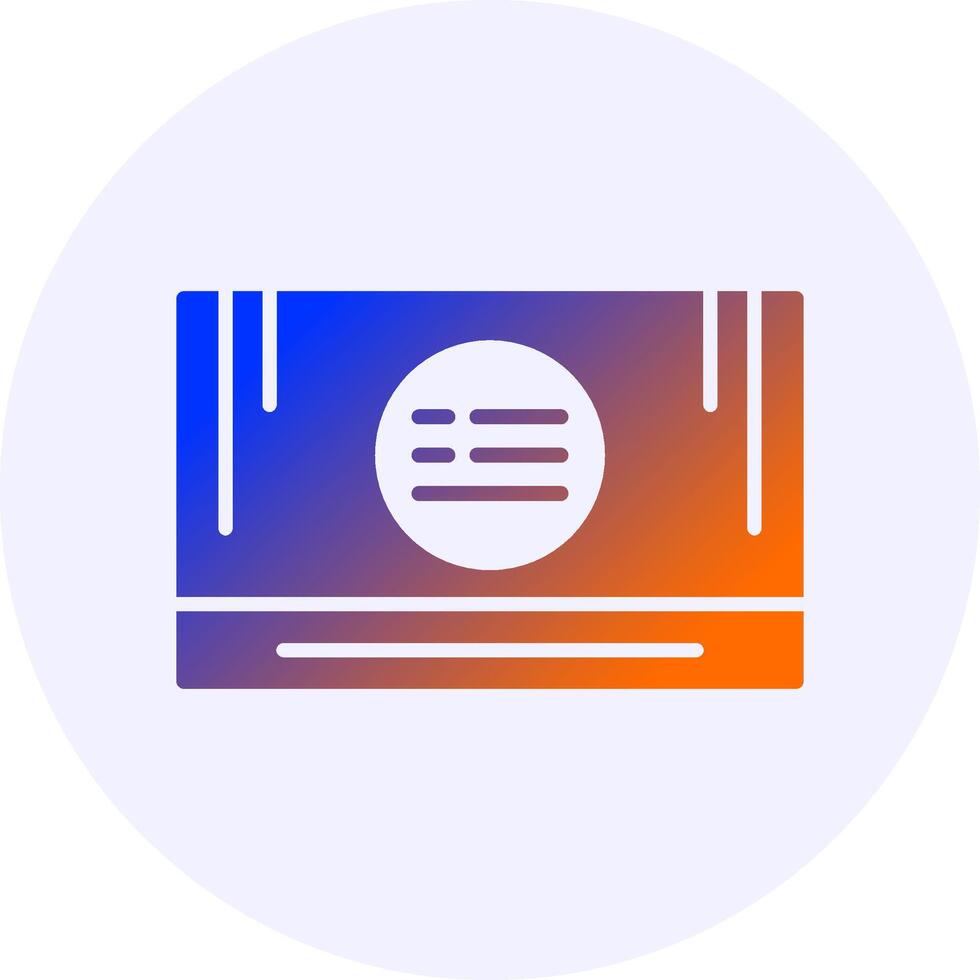 Business Card Icon Minimal Gradient Style Design vector