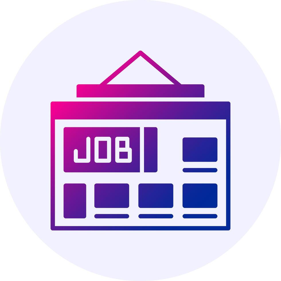 Job Board Icon Minimal Gradient Style vector