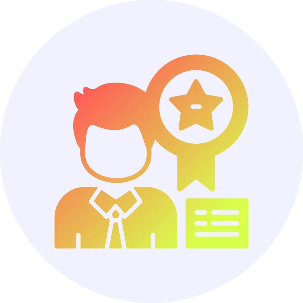 Badge Icon Minimal Gradient Style vector