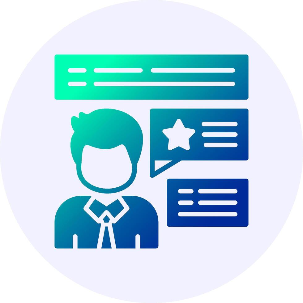 Feedback Icon Gradient Style vector
