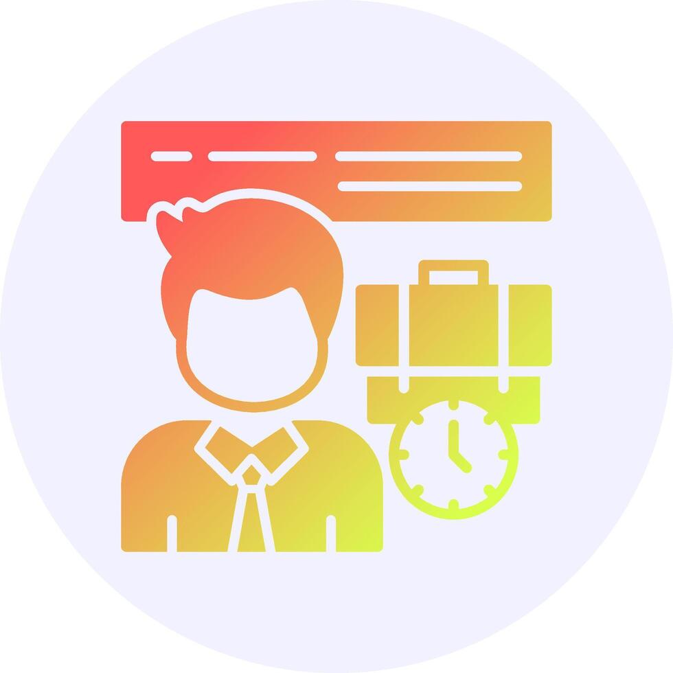 Flexibility Icon Minimal Gradient Style vector
