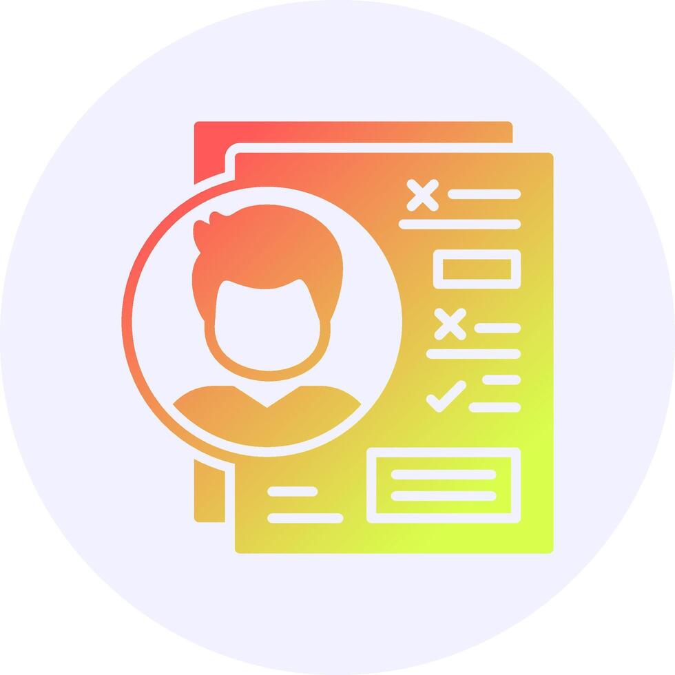 Evaluation Icon Minimal Gradient Style vector