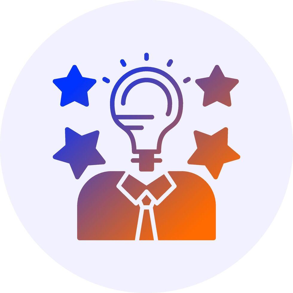 Talent Icon Minimal Gradient Style vector