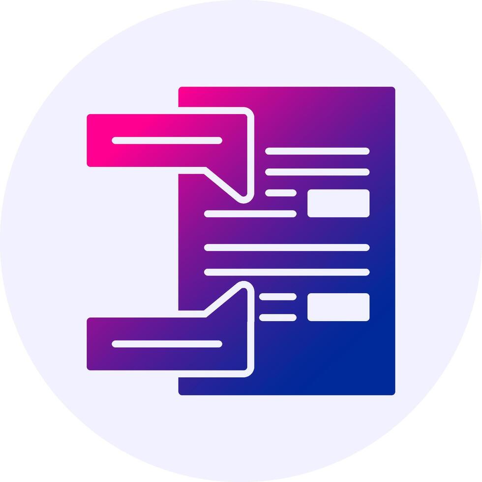 Recommendation Icon Minimal Gradient Style vector