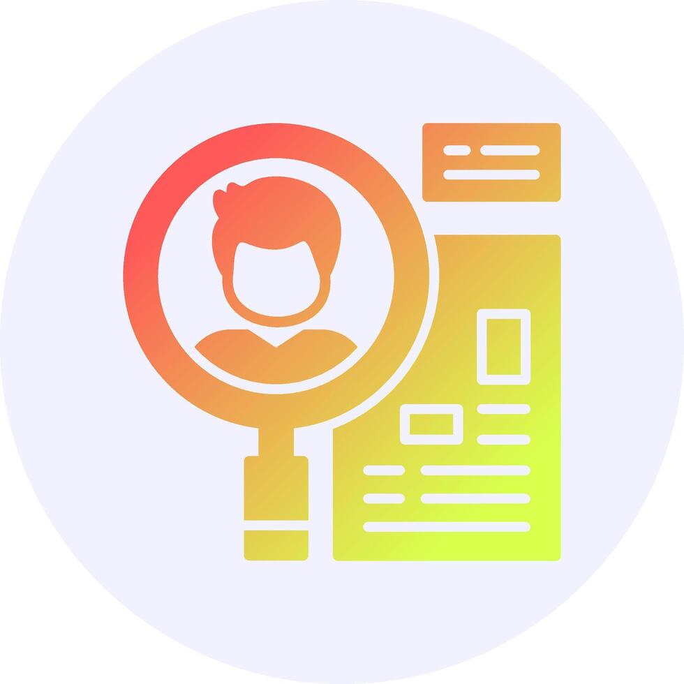 Background Check Icon Minimal Gradient Style vector