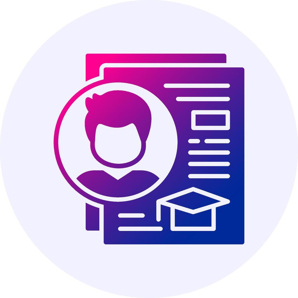 Education Icon Minimal Gradient Style vector